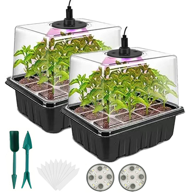 Humidity Dome Kit - Büyüme ışıklı tohum başlangıç tepsisi, ayarlanabilir