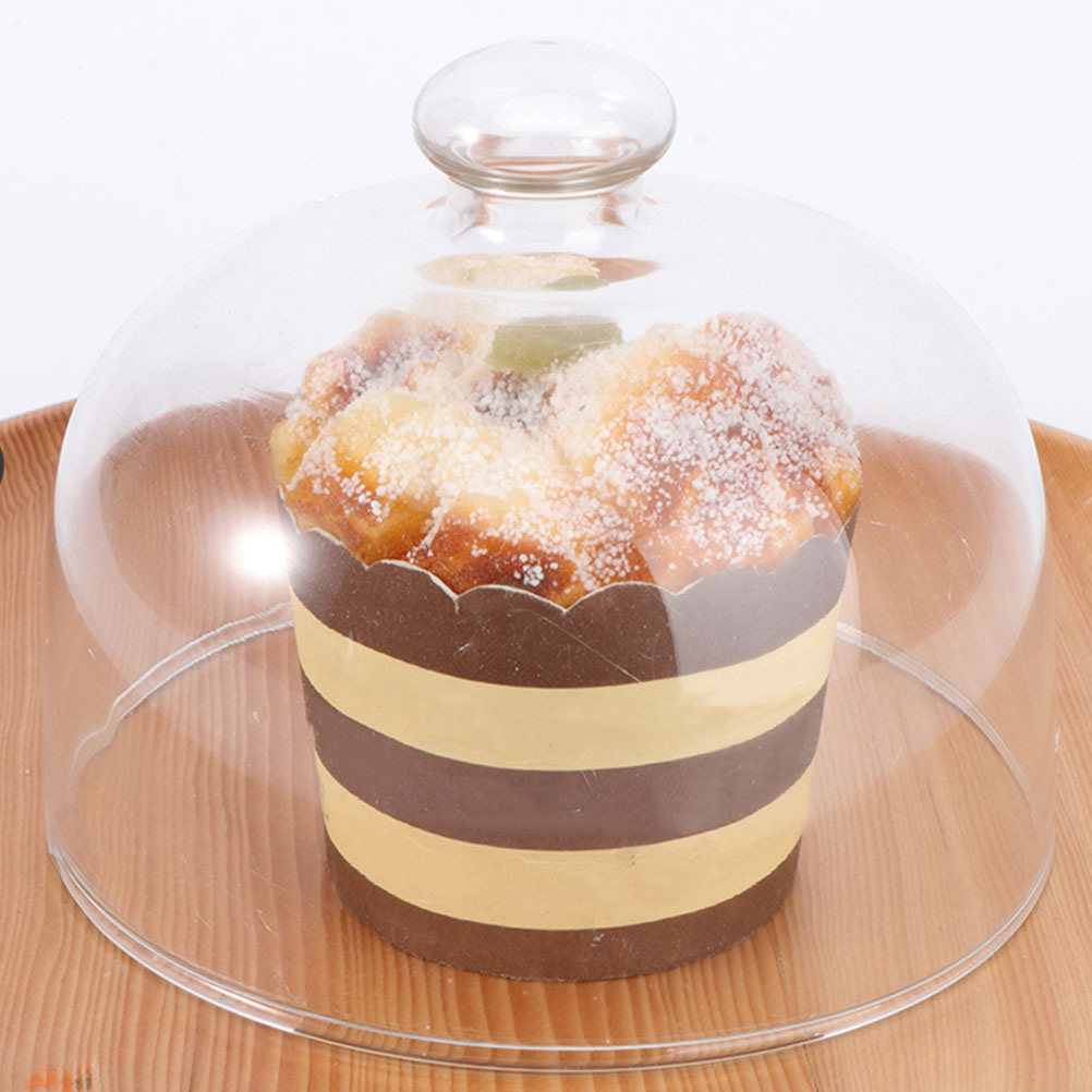 Plastic Dome Clear - 2 adet şeffaf cam kek kubbe