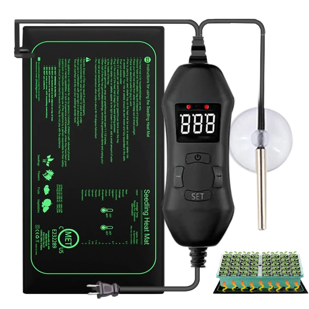 Heat Mat Seedling - 50 W AB-ABD/İNGILTERE/AU Ayarlanabilir Termostat Fide