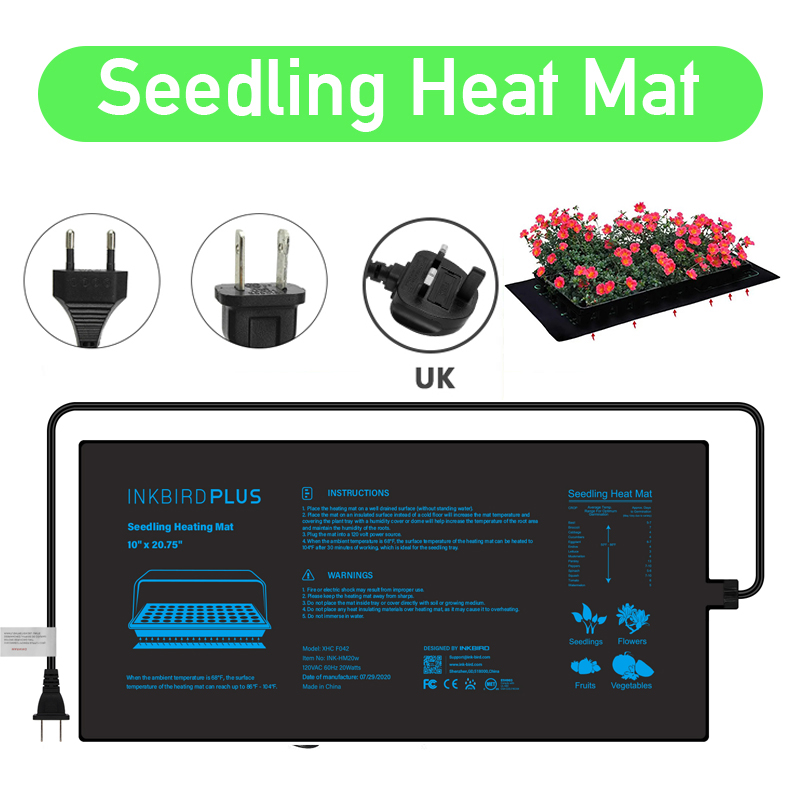 Heat Mat Seedling - 20.75x10CM ab/abd/İngiltere/AU tak fide isı Mat