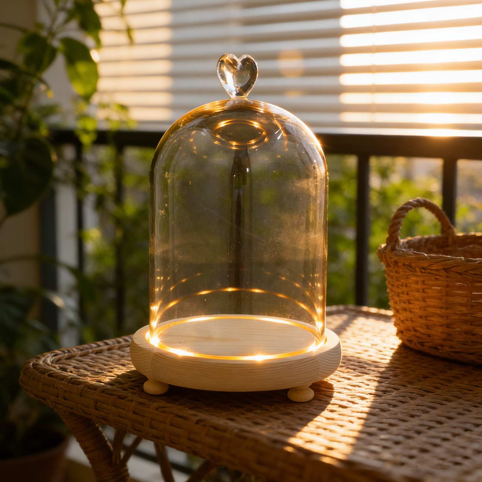 Ahşap Tabanlı Kalp Şeklinde Ca - Plastic Dome Clear incelemesi ve fiyatı