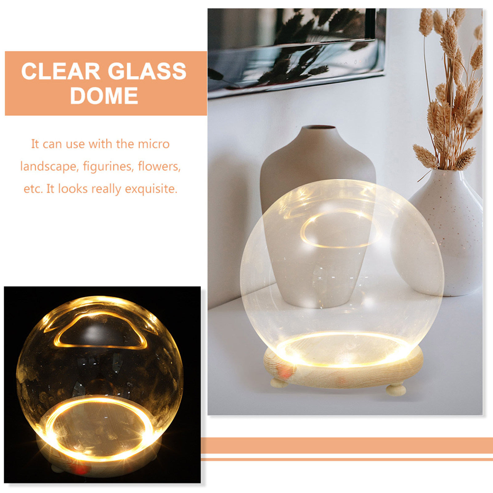 Ölümsüz Çiçekler için Şeffaf C - Plastic Dome Clear incelemesi ve fiyatı
