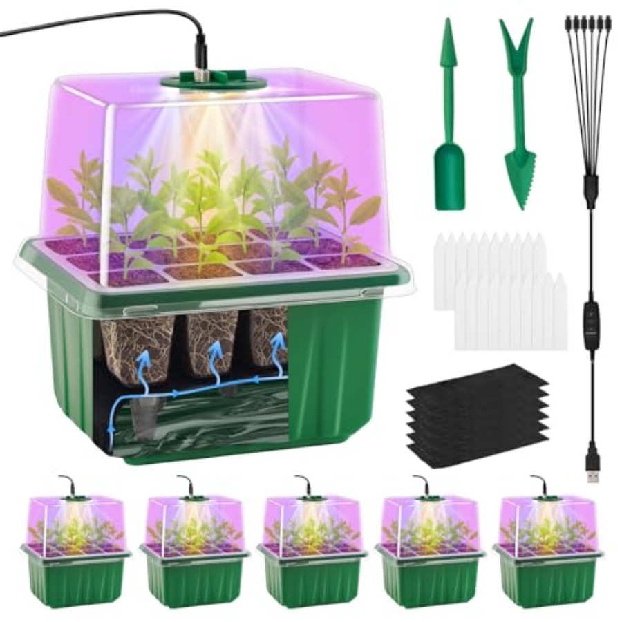 Işıklı Tohum Başlangıç ​​Tepsi - Humidity Dome Kit incelemesi ve fiyatı