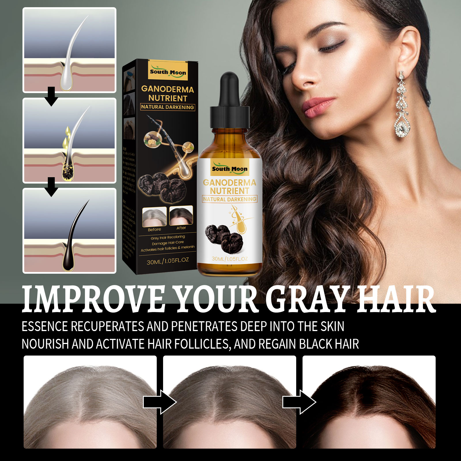 Siyah Ganoderma Lucidum Saç Sı - Root Stimulator Liquid incelemesi ve fiyatı