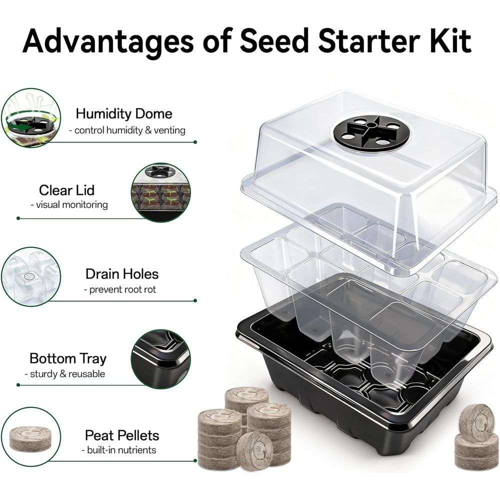 4'lü Paket Tohum Başlangıç ​​T - Peat Pellet Tray incelemesi ve fiyatı