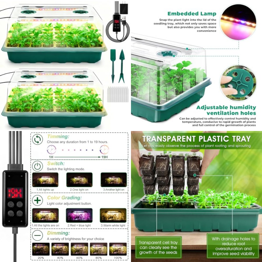 Büyüme Işığına Sahip Tohum Baş - Humidity Dome Kit incelemesi ve fiyatı