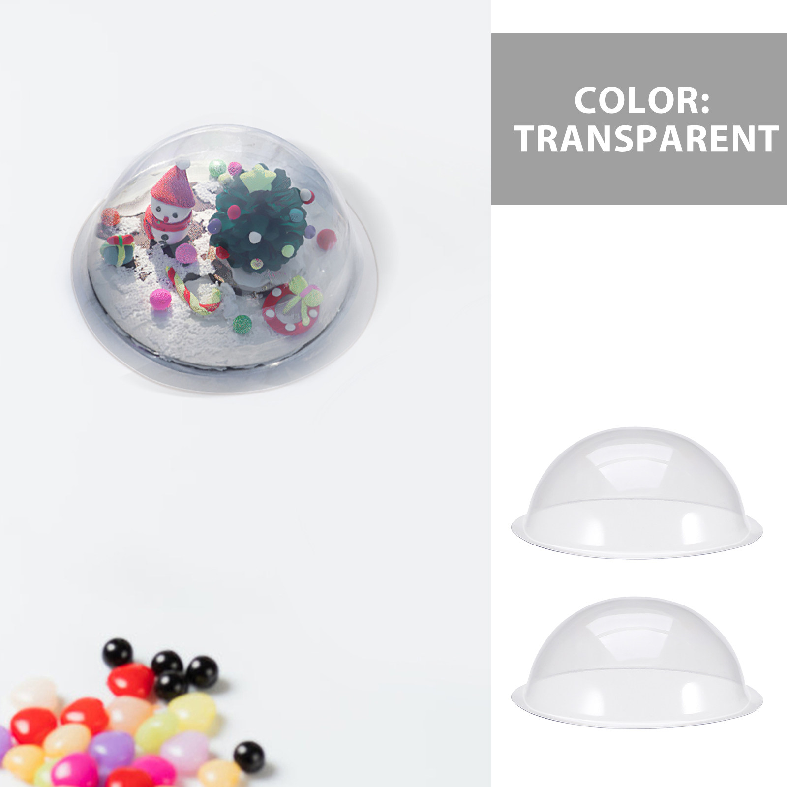 12 Adet Şeffaf Doldurulabilir  - Plastic Dome Clear incelemesi ve fiyatı